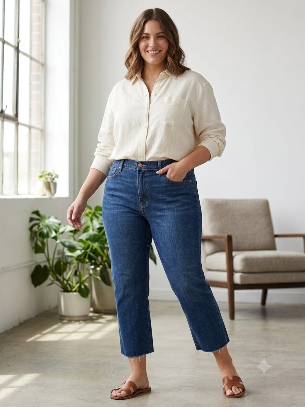 Levis Women's 525  "Perfect Waist" Cropped Jeans
